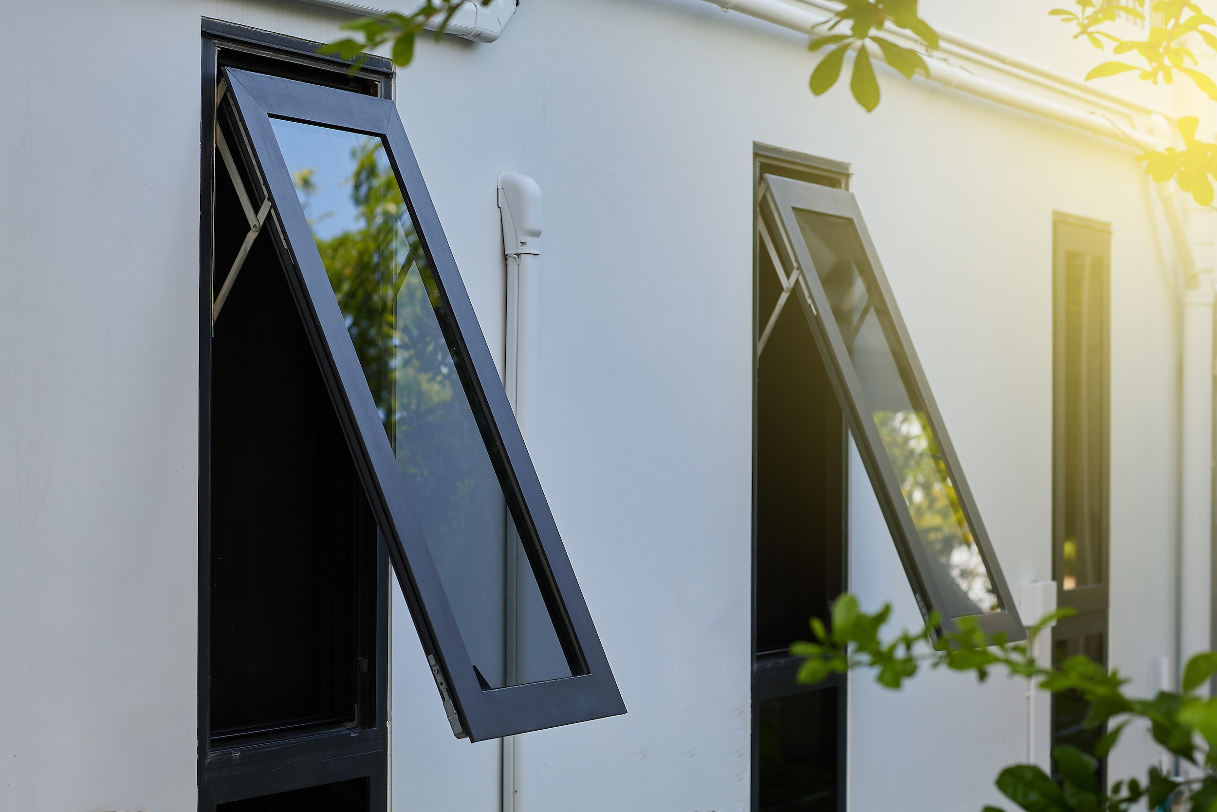 Black aluminium windows in Wiltshire.